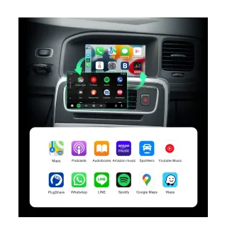 Vovlo 2015-2019 Belaidis Apple CarPlay / Android Auto Modulis Integracija