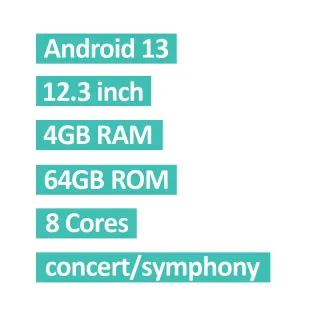 AUDI A4 / A5 2009-2016 12.3 COLIO ANDROID 13 MULTIMEDIJA (Concert/Symphony)