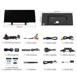 BMW F30/F31/F32/F33/F34/F35/F36/G20 NBT EVO 12.3 colių Snapdragon Android 13 multimedija QGB23EVB12THL