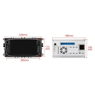 FORD FOCUS/MONDEO/C-MAX/S-MAX/GALAXY 7 COLIŲ ANDROID 13 MULTIMEDIJA PX74FSFBL