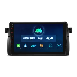 BMW E46 / ROVER 9 colių QLED Android 12 multimedija IXAP9446BL