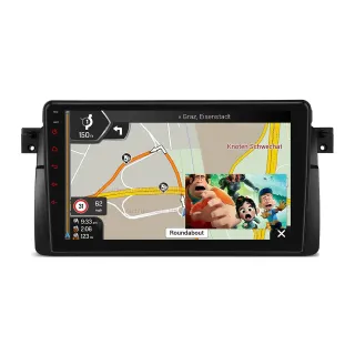 BMW E46 / ROVER 9 colių QLED Android 12 multimedija IXAP9446BL