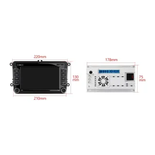 Volkswagen / Škoda / SEAT 7 colių Android 14 multimedija PX74MTVL