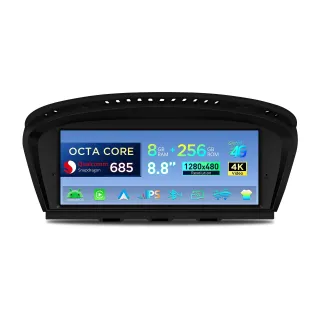 BMW E60 E61 E90 E91 E92 E93 CIC | Android 14 | 8.8 inch | 8GB/256GB/8Core Snapdragon 685 | Multimedija Xtrons QWBX8460CI