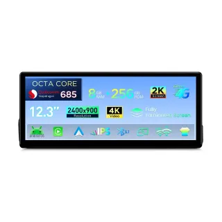 BMW E90 E91 E92 E93 be ekrano | Android 14 | 12.3 inch | 8GB/256GB/8Core Snapdragon | Multimedija Xtrons QWBX24UMB12E90L