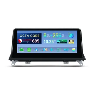 BMW X5 E70 X6 E71 CIC | Android 14 | 10.25 inch | 8GB/256GB/8Core Snapdragon 685 | Multimedija Xtrons QWBX14X5CI