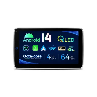 Universali 1-DIN Multimedija | Android 14 | 10.1 inch QLED | 4GB/64GB/8Core | Multimedija Xtrons DX121LGS