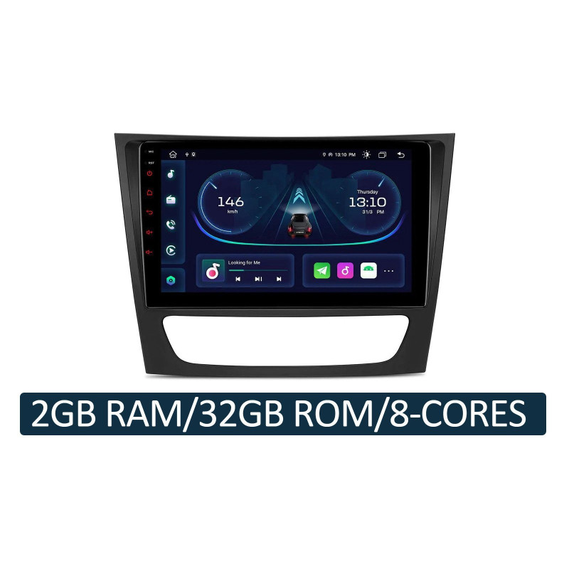 MB E/CLS KLASĖS W211/W219 9 COLIŲ ANDROID 12 MULTIMEDIJA MB E/CLS KLASĖS W211/W219 9 COLIŲ ANDROID 12 MULTIMEDIJA