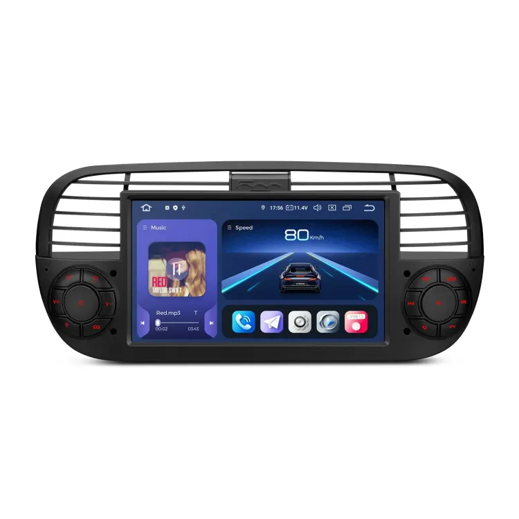 Fiat 500 2007-2015 | Android 14 | 7 inch QLED | 8GB/256GB/8Core Snapdragon 665 | Multimedija Xtrons IQ7450FLBP