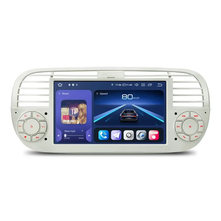 Fiat 500 2007-2015 | Android 14 | 7 inch QLED | 8GB/256GB/8Core Snapdragon 665 | Multimedija Xtrons IQ7450FLCP