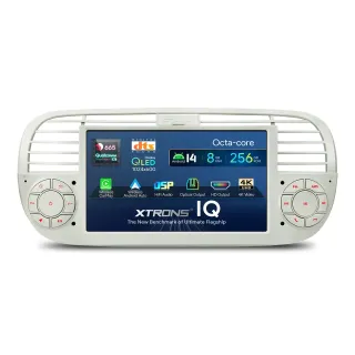 Fiat 500 2007-2015 | Android 14 | 7 inch QLED | 8GB/256GB/8Core Snapdragon 665 | Multimedija Xtrons IQ7450FLCP