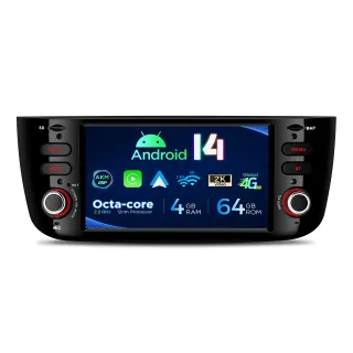 Fiat Punto / Linea 2012-2016 | Android 14 | 6.2 inch | 4GB/64GB/8Core| Multimedija Xtrons PX64GPFLGS