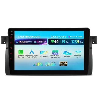 BMW E46 | Rover 75 | Android 14 | 9 inch QLED | 8GB/128GB/8Core | Multimedija Xtrons IMHP9446B