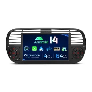 Fiat 500 2007-2015 | Android 14 | 7 inch | 4GB/64GB/8Core | Multimedija Xtrons PX7450FBLGS