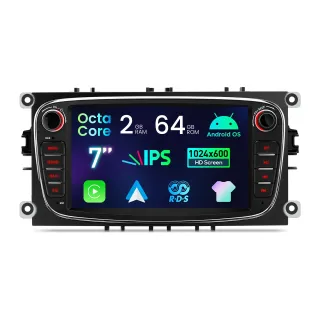 Ford Focus / Mondeo / C-Max / S-Max / Galaxy | 7inch | 2GB/64GB/8 Cores | Android OS | Multimedija Xtrons IDS70FSFBL