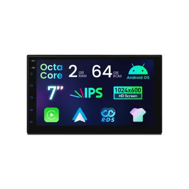 Universali 2-DIN Standarto Multimedija  | Android OS | 7 inch QLED | 2GB/64GB/8Core | Multimedija Xtrons TIDS701L