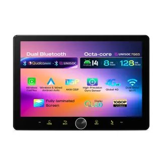 Universali 2-DIN Standarto Multimedija  | Android 14 | 10.1 inch QLED | 82GB/128GB/8Core | Multimedija Xtrons TIMH128L