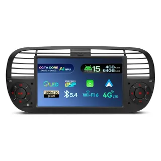 Fiat 500 2007-2015 | Android 15 | 7 inch | 4GB/64GB/8Core | Multimedija Xtrons UA7550FLB