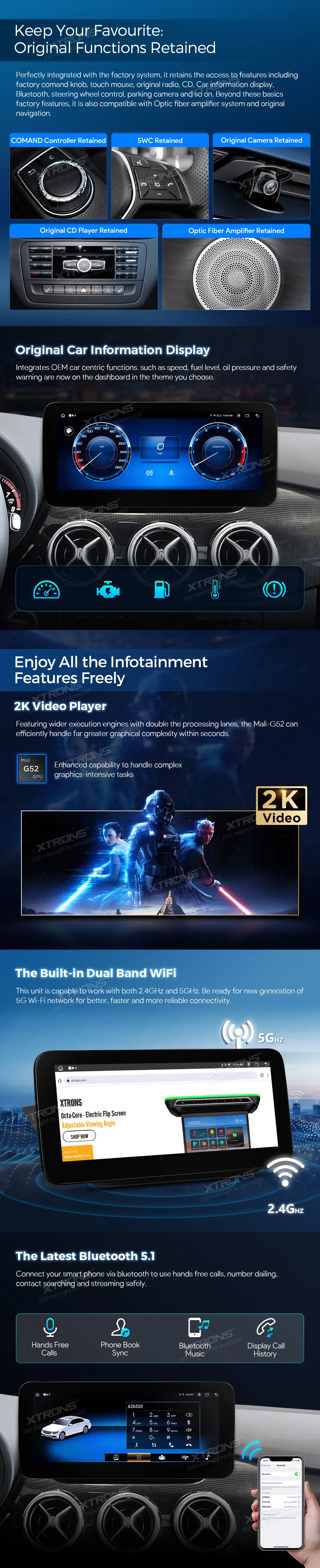 Mercedes-Benz B W246 NTG 4.5/4.7 | Android OS | 10.25 inch | 4GB/64GB/8Core | Multimedija Xtrons QAMS1445M12BL