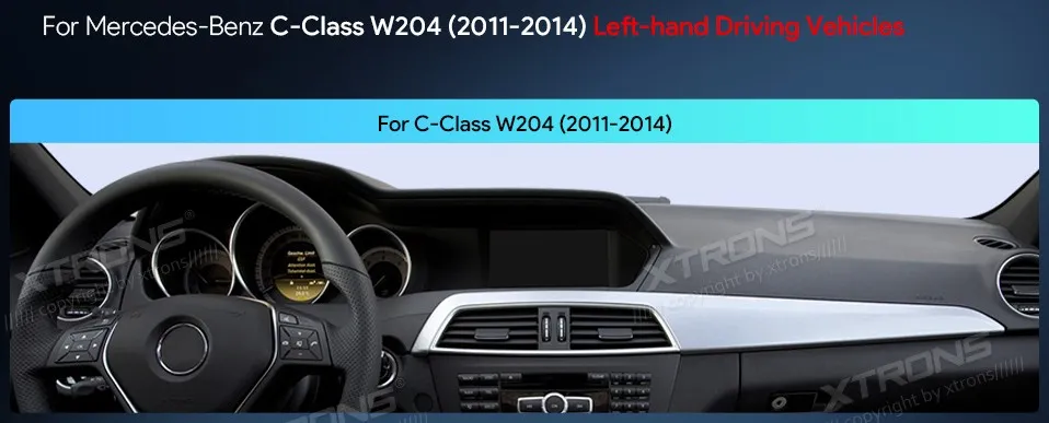 Mercedes-Benz C W204 NTG 4.5/4.7 | Android OS | 10.25 inch | 4GB/64GB/8Core | Multimedija Xtrons QAMS1445M12C45L