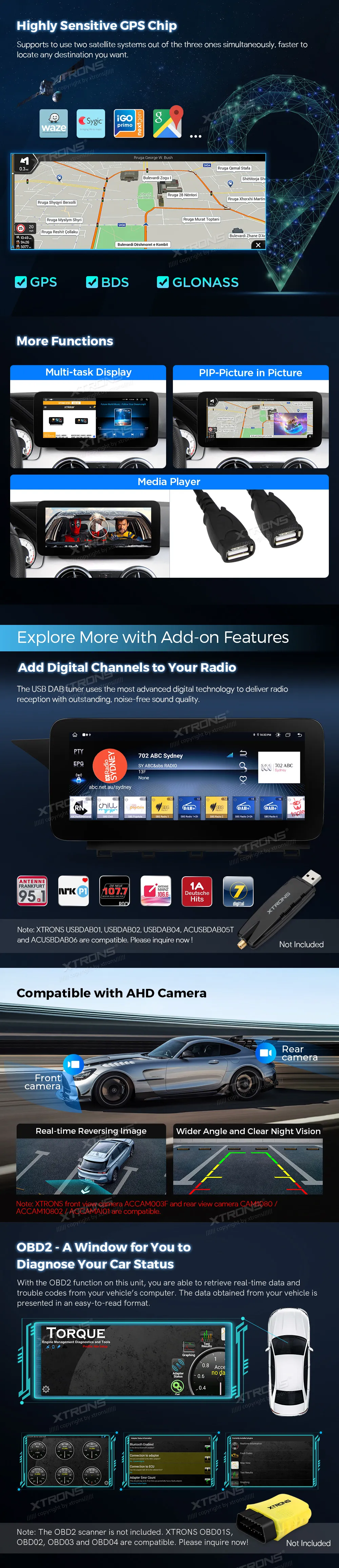 Mercedes-Benz GLK X204 NTG 4.5/4.7 | Android 14 | 10.25 inch | 4GB/64GB/8Core | Multimedija Xtrons QAMS1445M12GLK45L