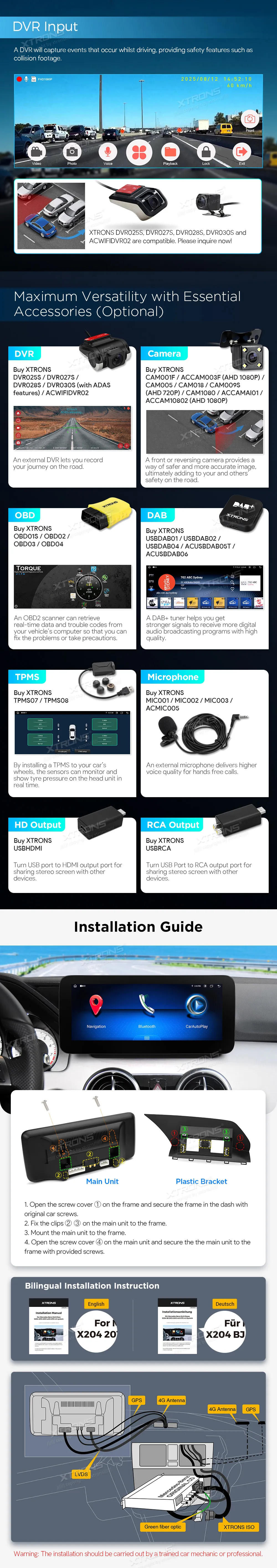 Mercedes-Benz GLK X204 NTG 4.5/4.7 | Android 14 | 10.25 inch | 4GB/64GB/8Core | Multimedija Xtrons QAMS1445M12GLK45L