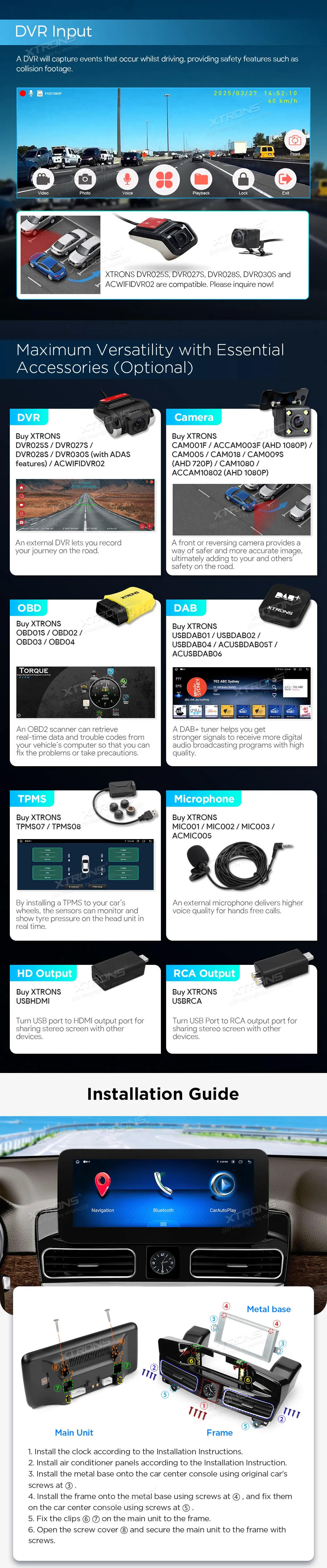 MB ML W166 / GL X166 NTG 4.5/4.7 | Android 14 | 10.25 inch | 4GB/64GB/8Core | Multimedija Xtrons QAMS1445M12ML45