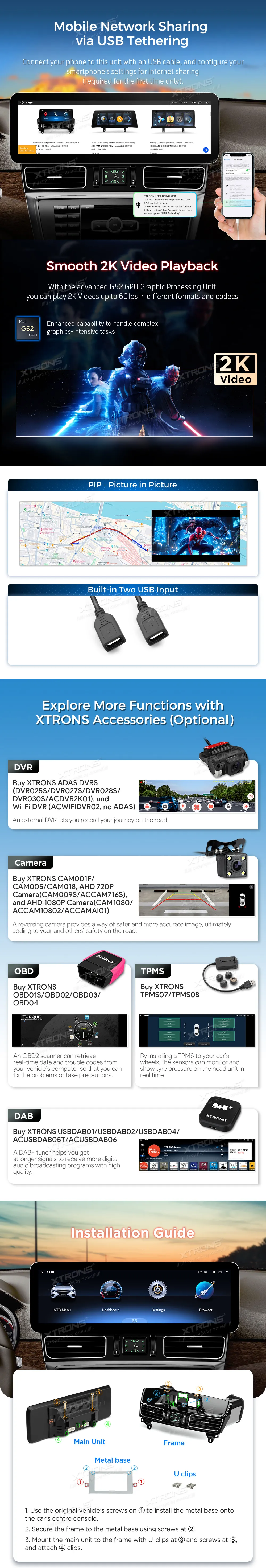 MB ML W166 / GL X166 NTG 4.5/4.7 | Android 14 | 14.9 inch | 4GB/64GB/8Core | Multimedija Xtrons QLM4245MLS