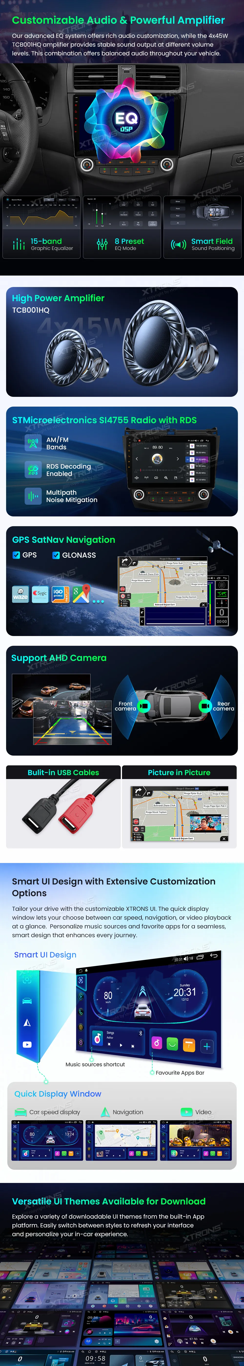 Honda Accord 2003-2007 | Android OS | 10.1 inch | 2GB/64GB/8Core | Multimedija Xtrons IDSP10ACHL