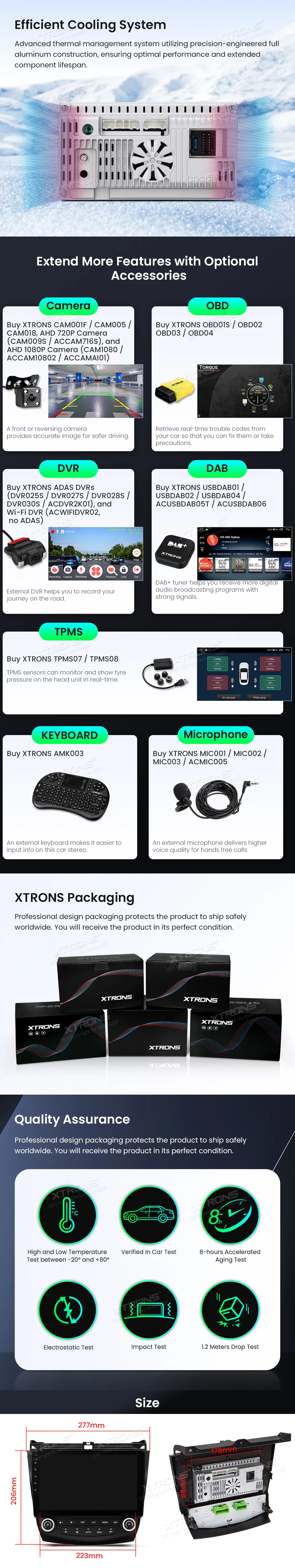 Honda Accord 2003-2007 | Android OS | 10.1 inch | 2GB/64GB/8Core | Multimedija Xtrons IDSP10ACHL