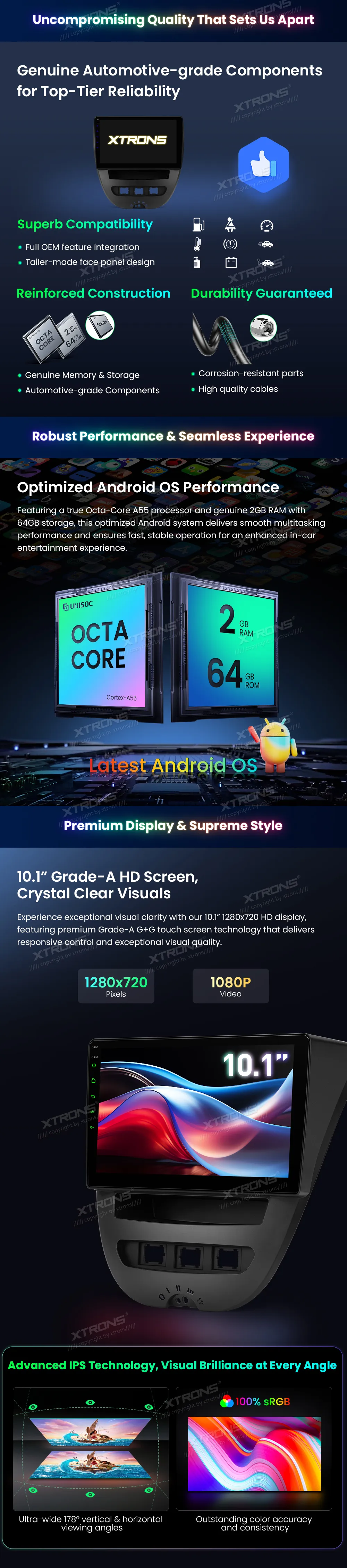 Toyota Aygo / Peugeot 107 / Citroen C1 | Android OS | 10.1 inch | 2GB/64GB/8Core | Multimedija Xtrons IDSP10AGT