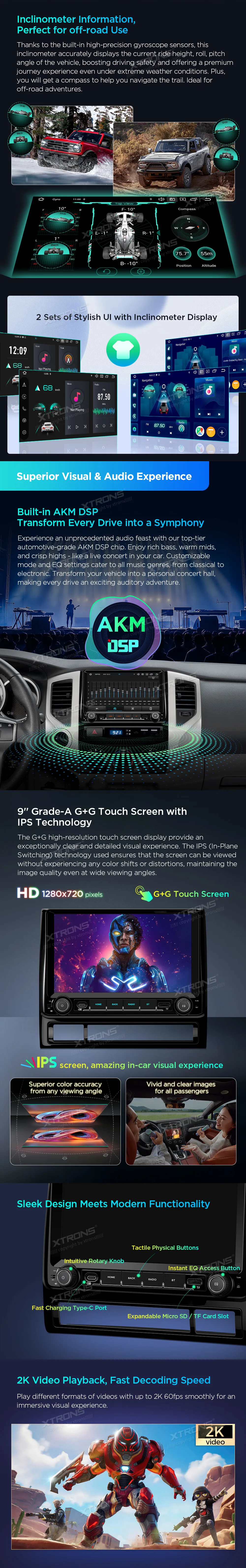 Toyota Tacoma 2005-2013 | Android 14 | 9 inch | 4GB/64GB/8Core | Multimedija Xtrons PX94TCTLGS