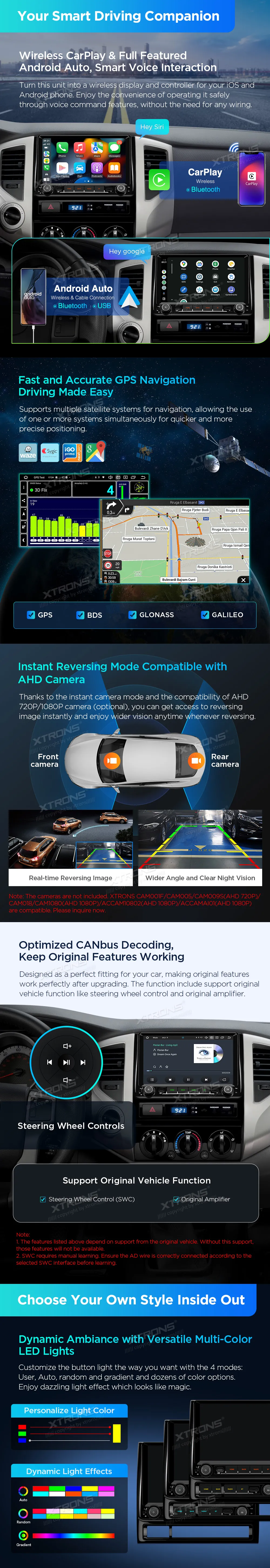 Toyota Tacoma 2005-2013 | Android 14 | 9 inch | 4GB/64GB/8Core | Multimedija Xtrons PX94TCTLGS