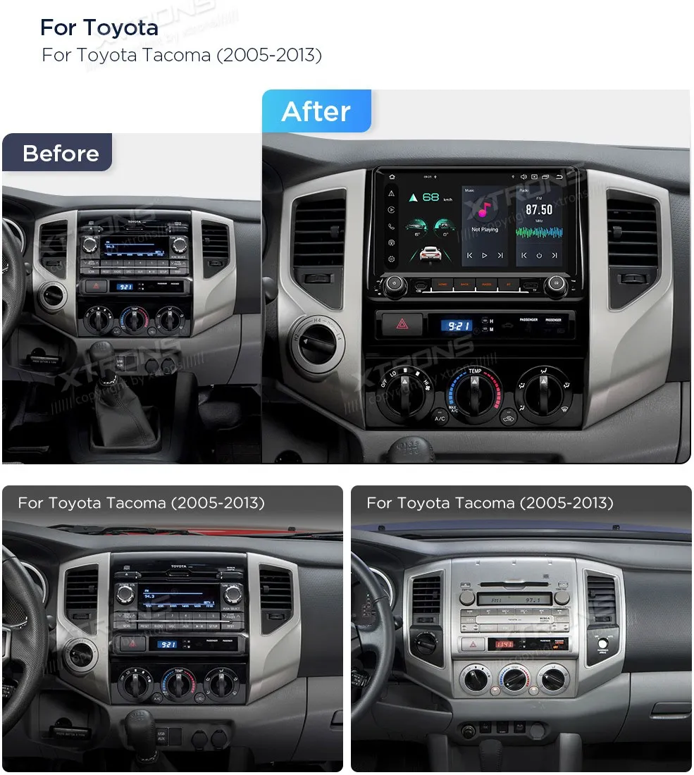 Toyota Tacoma 2005-2013 | Android 14 | 9 inch | 4GB/64GB/8Core | Multimedija Xtrons PX94TCTLGS