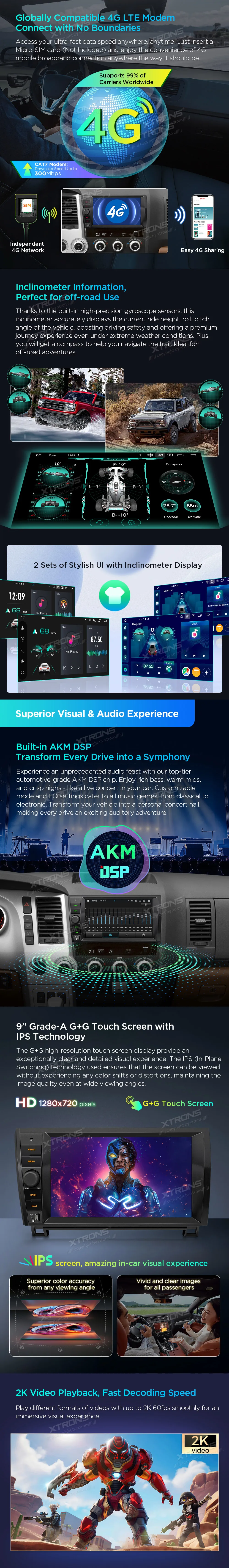 Toyota Tundra / Sequoia 2007-2017 | Android 14 | 9 inch | 4GB/64GB/8Core | Multimedija Xtrons PX94TDTLGS