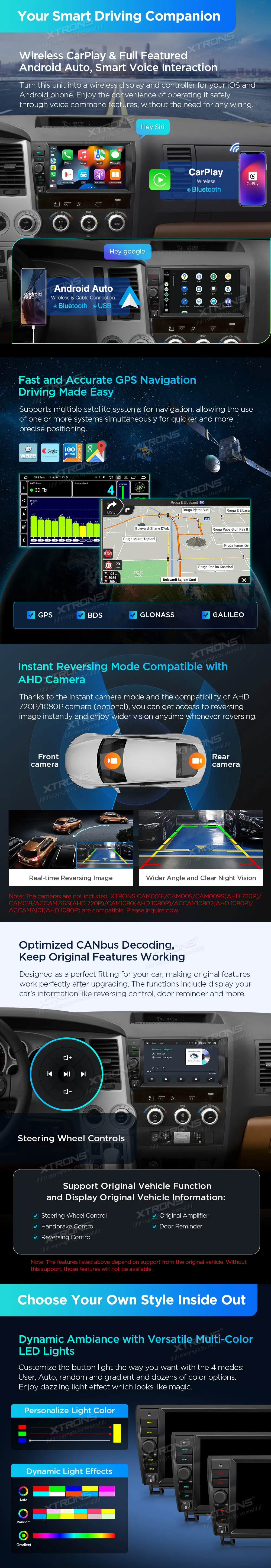 Toyota Tundra / Sequoia 2007-2017 | Android 14 | 9 inch | 4GB/64GB/8Core | Multimedija Xtrons PX94TDTLGS