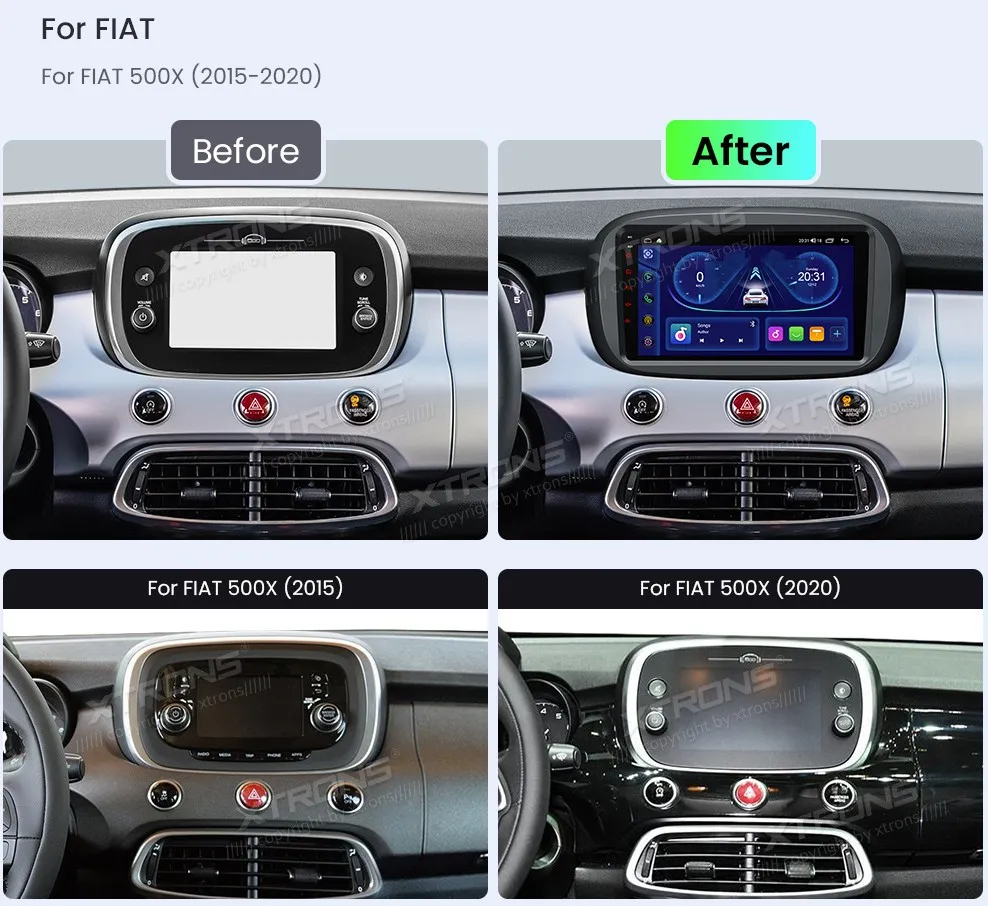 Fiat 500X 2015-2020 | Android OS | 9 inch | 4GB/64GB/8Core | Multimedija Xtrons IDP9050XF