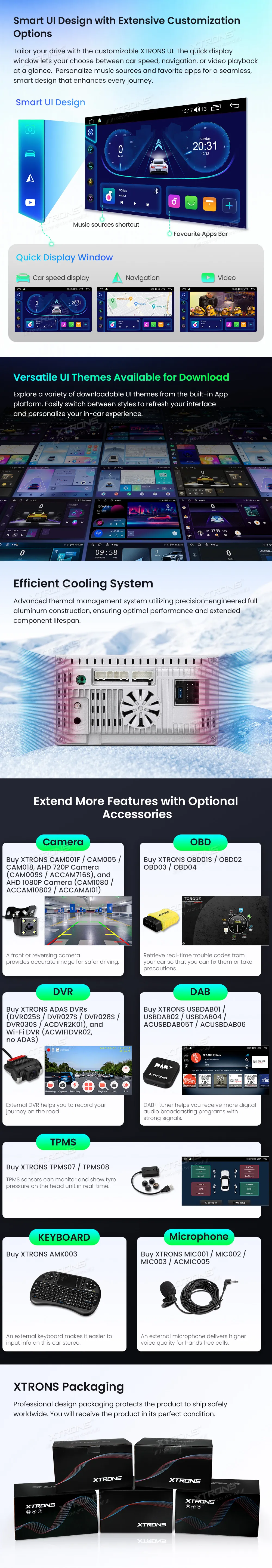 Fiat 500 2007-2015 | Android OS | 7 inch | 2GB/64GB/8Core | Multimedija Xtrons IDS7050FLC