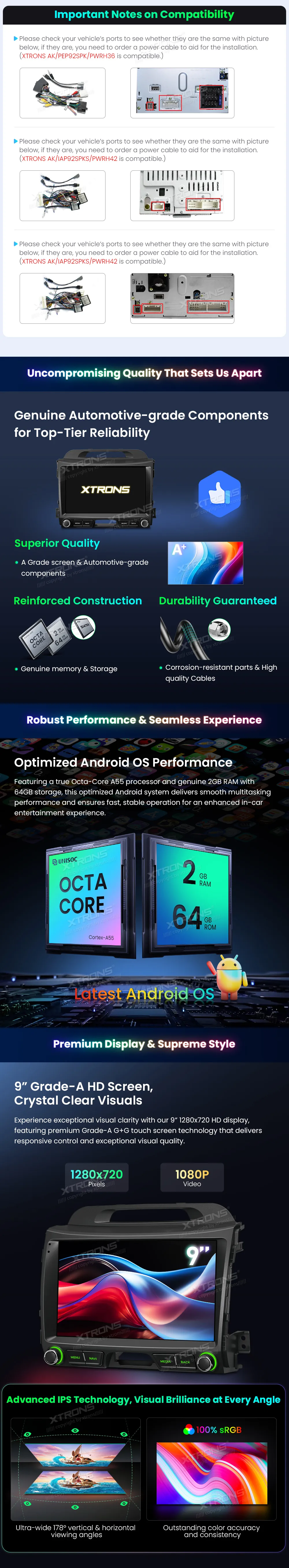 Kia Sportage 2010–2015 | Android OS | 9 inch | 2GB/64GB/8Core | Multimedija Xtrons IDSP90SPK