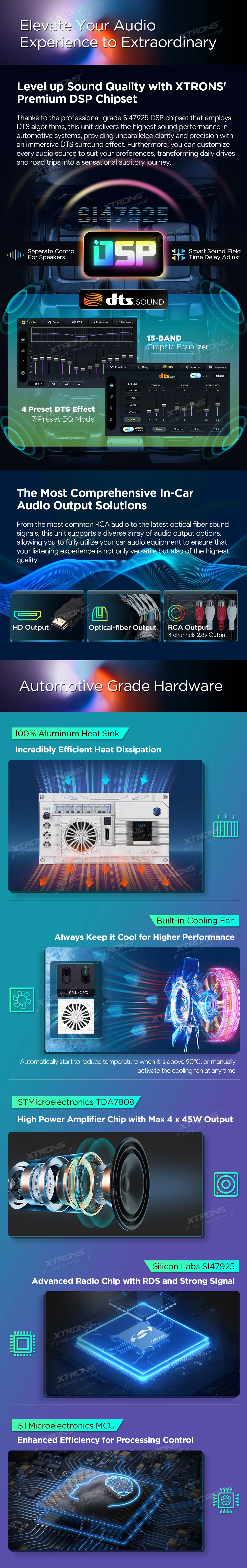 Fiat 500 2007-2015 | Android 14 | 7 inch QLED | 8GB/256GB/8Core Snapdragon 665 | Multimedija Xtrons IQ7450FLBP