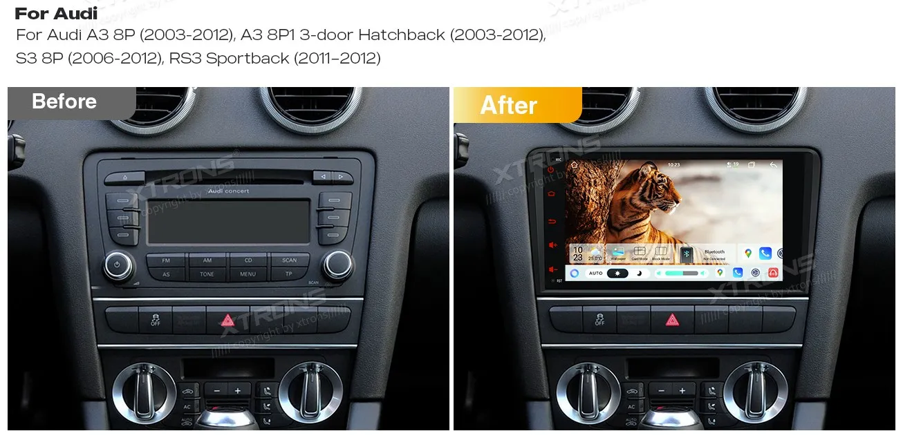 Audi A3 S3 RS3 | Android 14 | 8 inch QLED | 8GB/128GB/8Core | Multimedija Xtrons IMH84A3AL