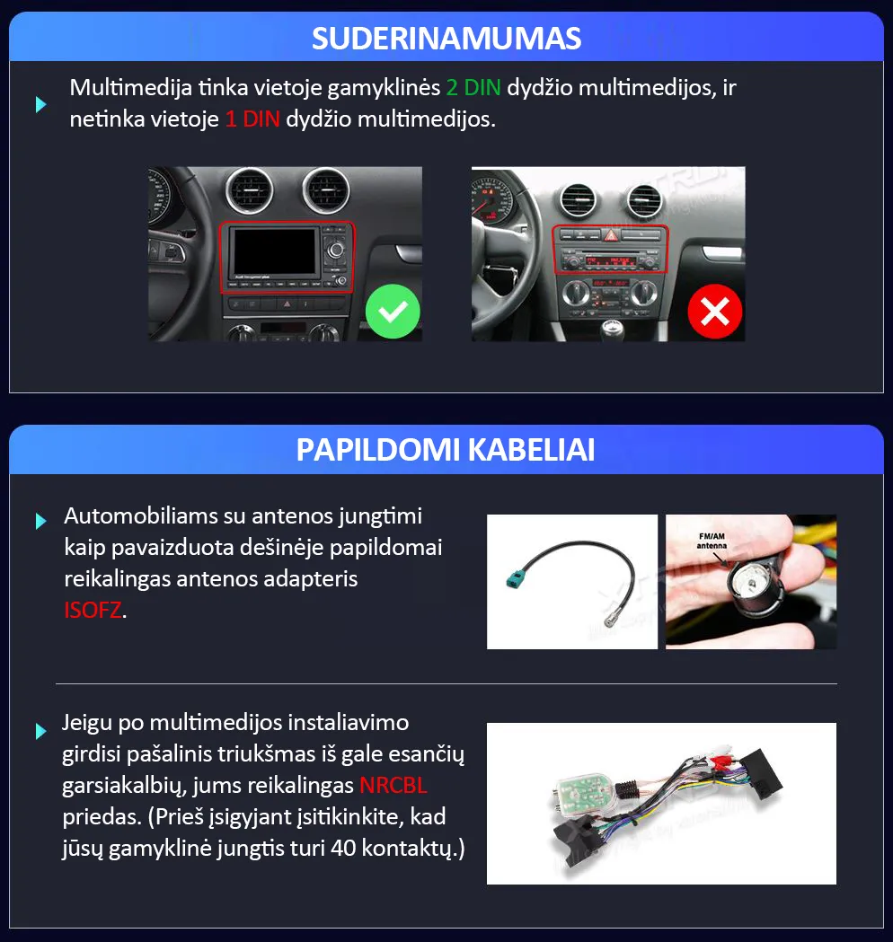 Audi A3 S3 RS3 | Android 14 | 8 inch QLED | 8GB/128GB/8Core | Multimedija Xtrons IMH84A3AL