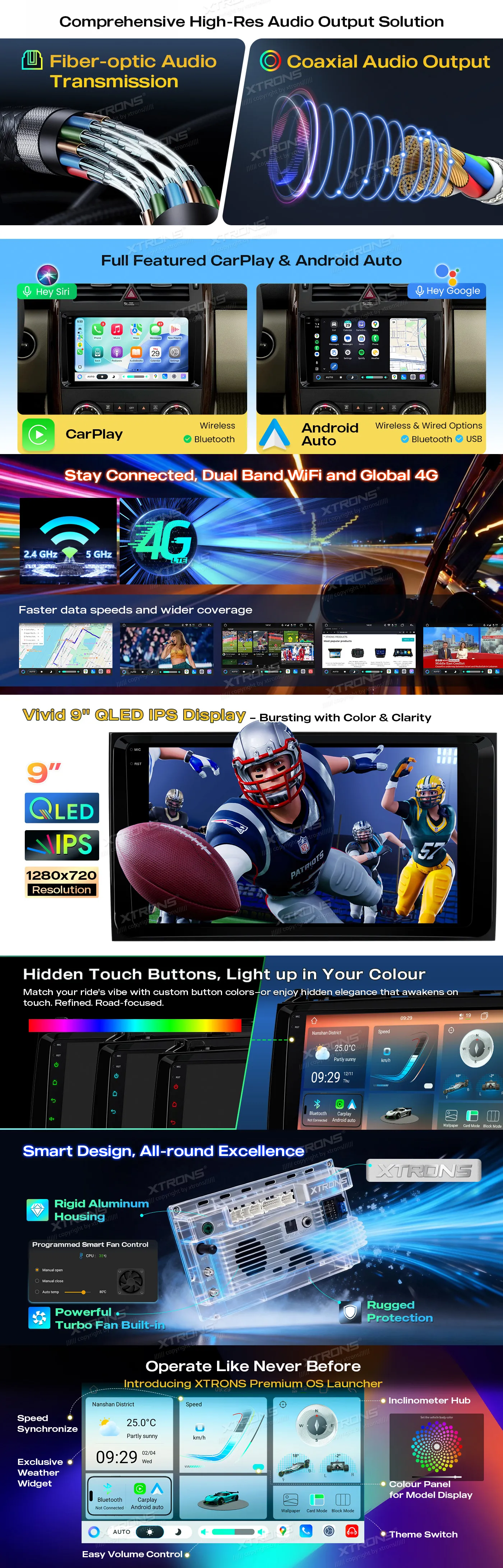 VW Crafter MB A / B / Vito / Sprinter | Android 14 | 9 inch QLED | 8GB/128GB/8Core | Multimedija Xtrons IMHP94M245