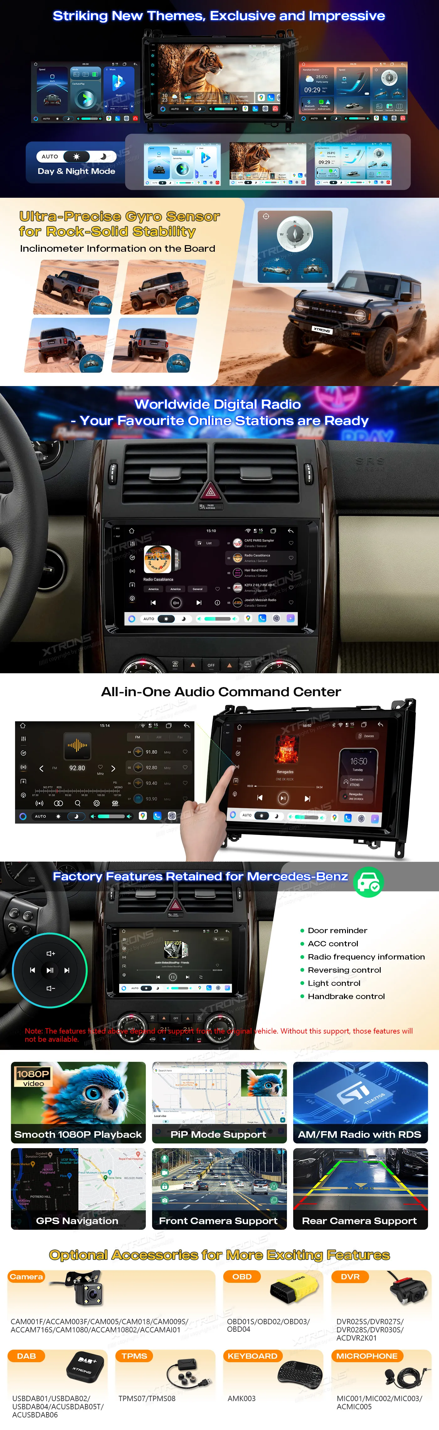 VW Crafter MB A / B / Vito / Sprinter | Android 14 | 9 inch QLED | 8GB/128GB/8Core | Multimedija Xtrons IMHP94M245