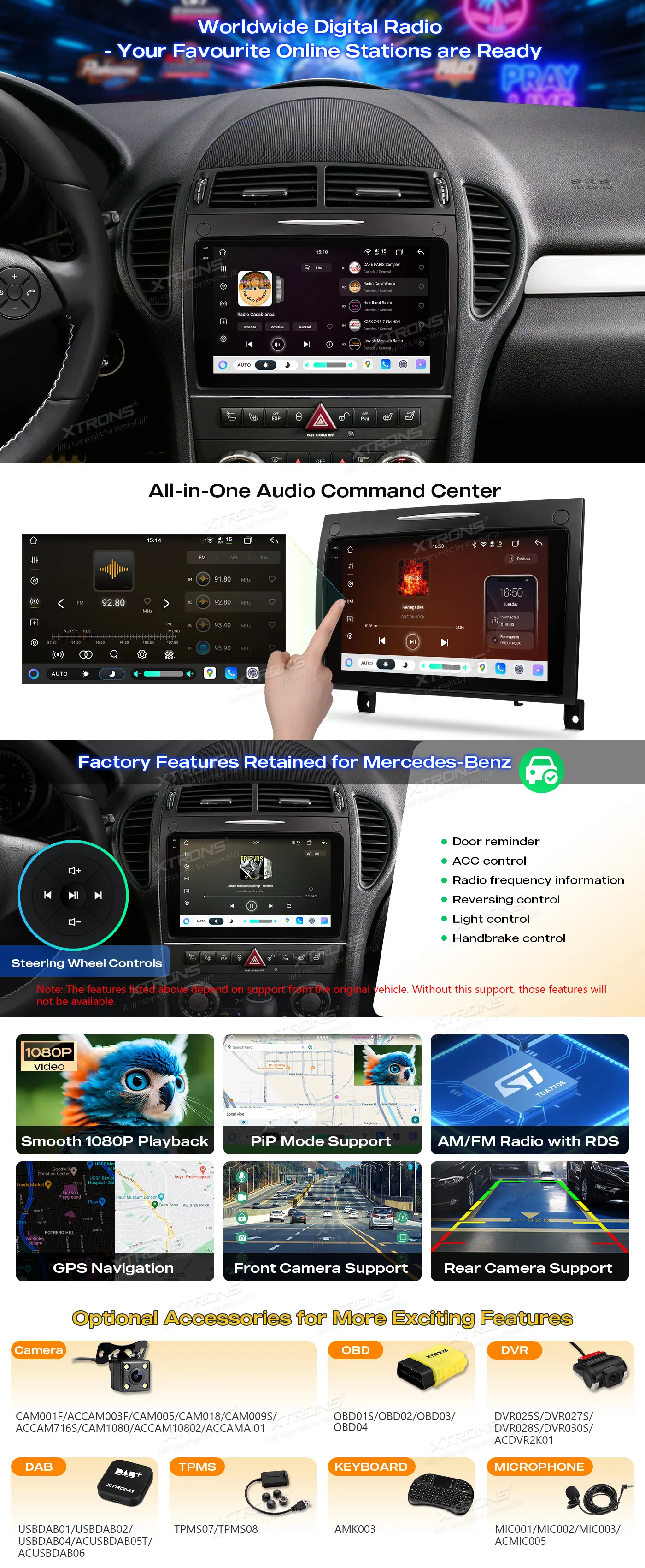 MB SLK R171 2004-2011 | Android 14 | 9 inch QLED | 8GB/128GB/8Core | Multimedija Xtrons IMHP94M350