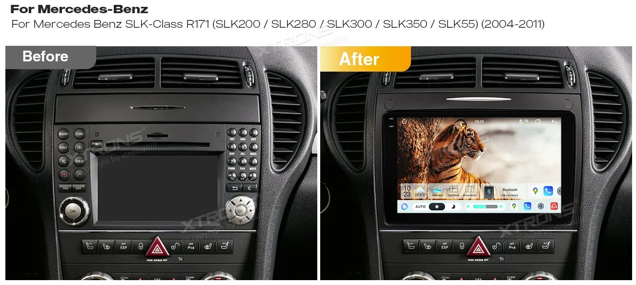 MB SLK R171 2004-2011 | Android 14 | 9 inch QLED | 8GB/128GB/8Core | Multimedija Xtrons IMHP94M350