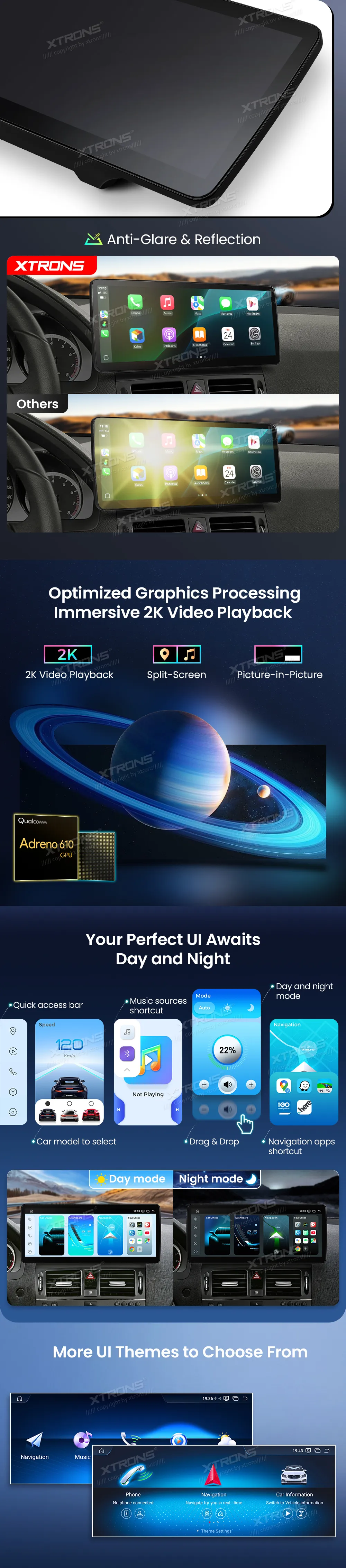 MB C W204 NTG 4.0 | Android OS | 12.3 inch | 4GB/64GB/8Core Snapdragon 662 | Multimedija Xtrons QBMH2440M12C40