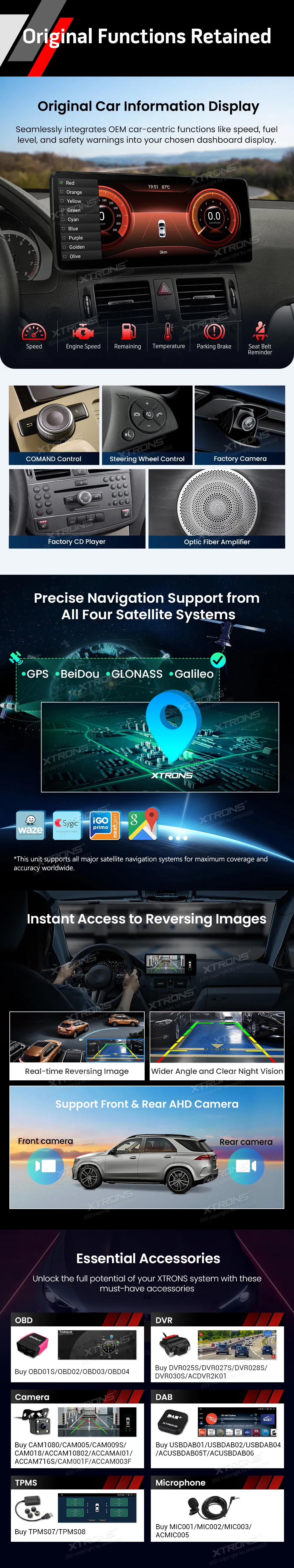 MB C W204 NTG 4.0 | Android OS | 12.3 inch | 4GB/64GB/8Core Snapdragon 662 | Multimedija Xtrons QBMH2440M12C40