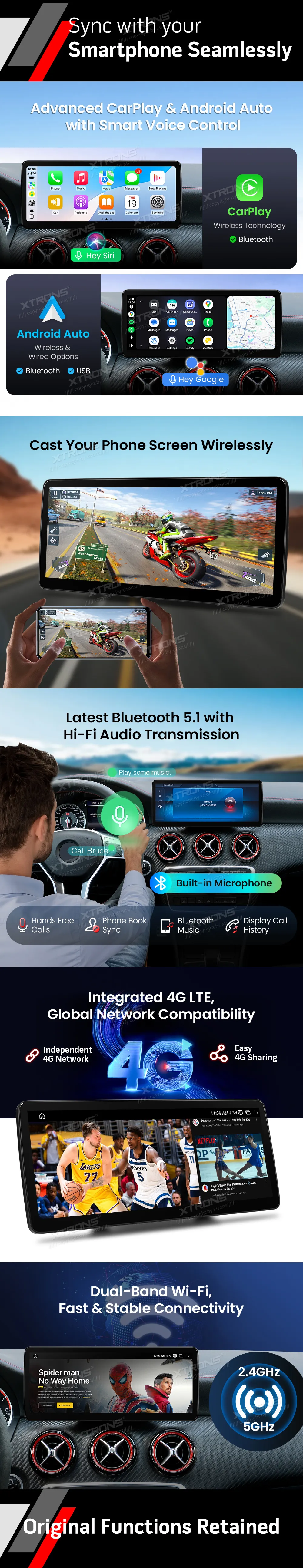 MB A / GLA / CLA / G NTG 4.5/4.7 | Android OS | 12.3 inch | 4GB/64GB/8Core Snapdragon 662 | Multimedija Xtrons QBMH2445