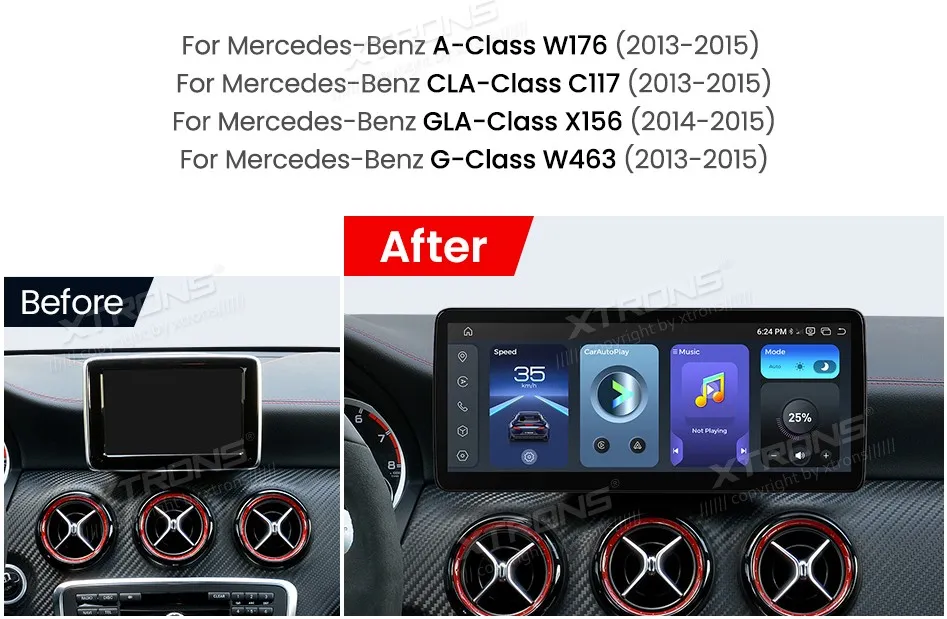 MB A / GLA / CLA / G NTG 4.5/4.7 | Android OS | 12.3 inch | 4GB/64GB/8Core Snapdragon 662 | Multimedija Xtrons QBMH2445